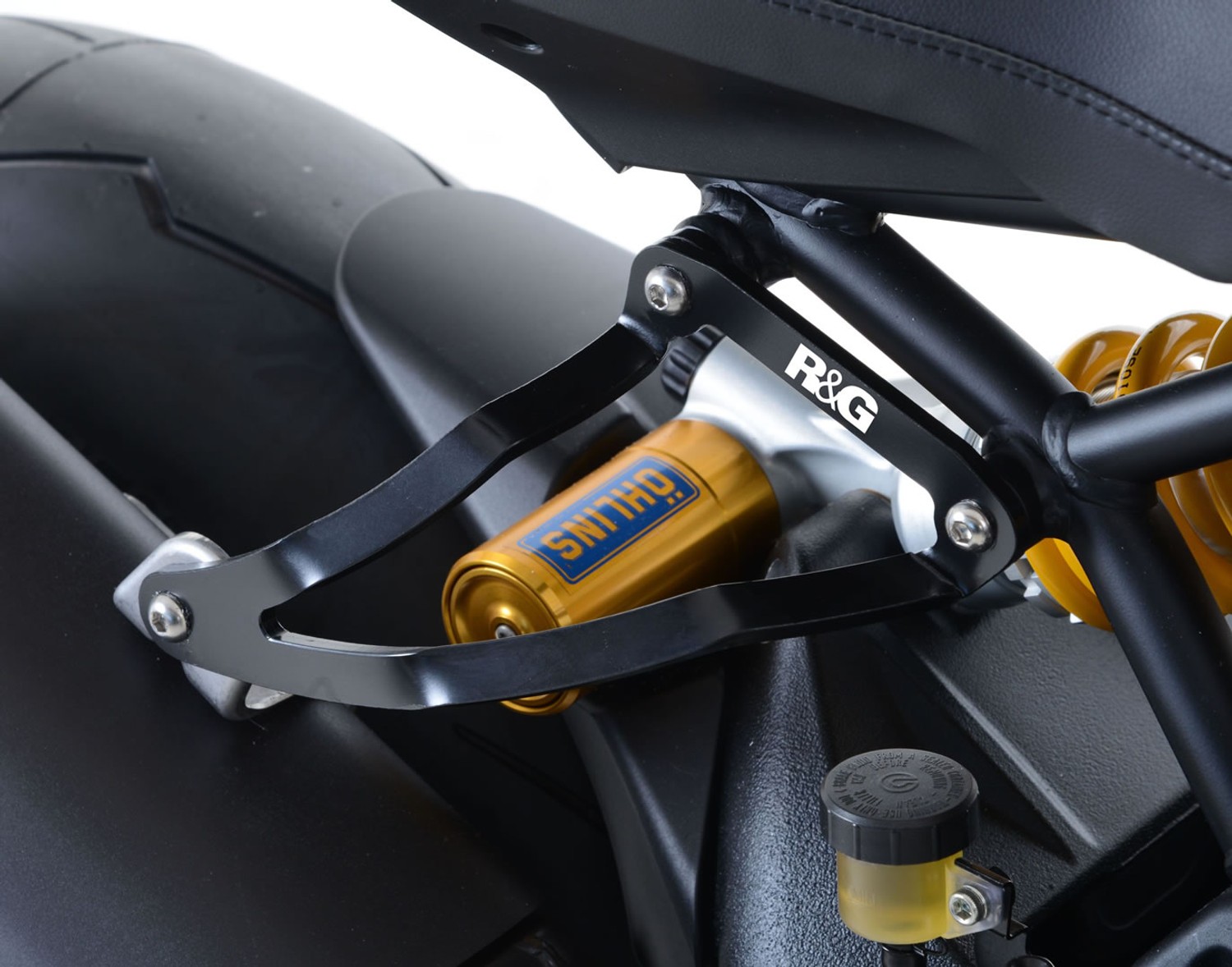 R&G Racing Exhaust Hanger for Ducati Monster 1200R '16-'19, Monster 1200S '17-'22 R&G Racing Exhaust Hanger for Ducati Monster 1200R '16-'19, Monster 1200S '17-'22